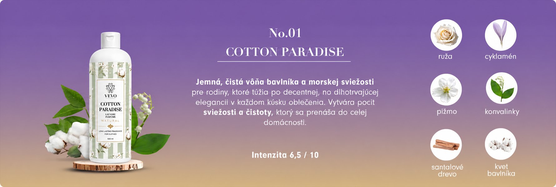 Cotton Paradise mosóparfüm illatkompozíció